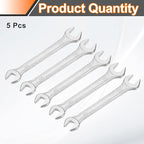 HARFINGTON 5pcs Double Open End Wrench 9mm x 11mm Metric 15 Degree Offset Angle - Image 3