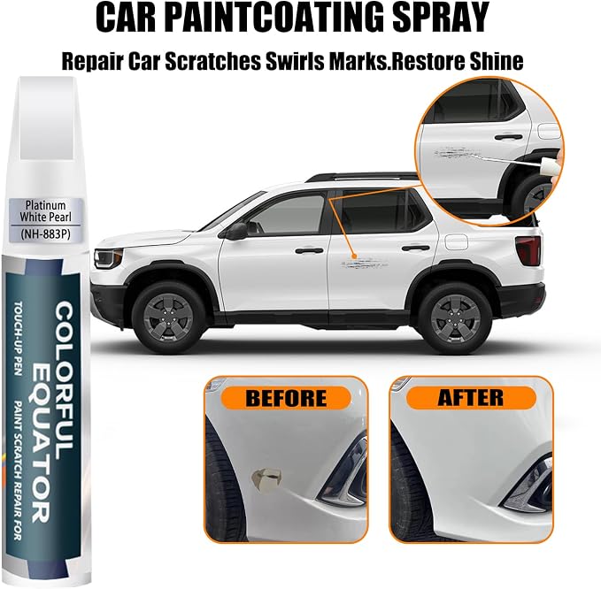 Platinum White Pearl Touch Up Paint Compatible - Image 3