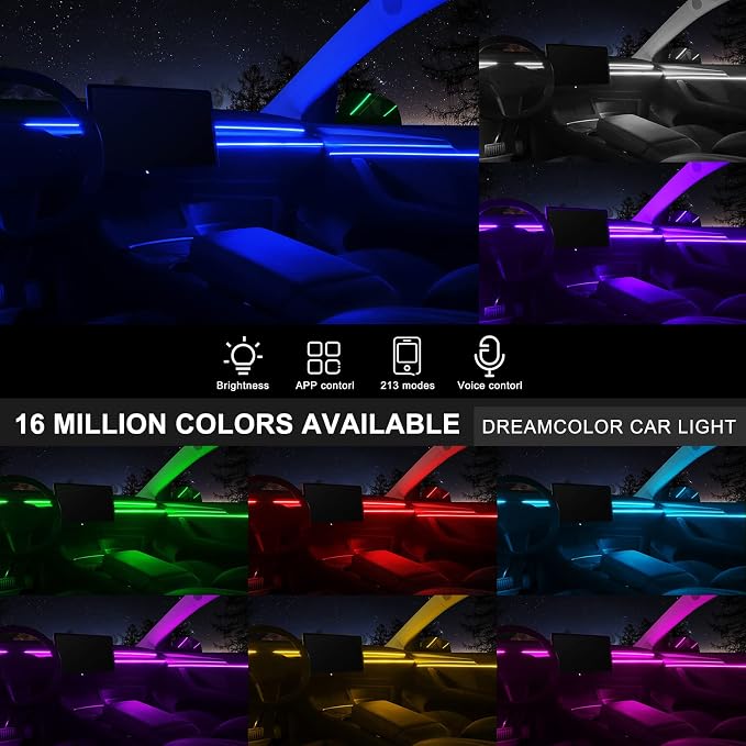 Acrylic Interior Car LED Strip Light - Image 2