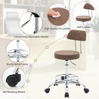 Salon Rolling Chair, Adjustable Stool - Image 4