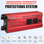 HITRENDS 900W Inverter for Car Power Inverters, 12V DC to 110V AC Converter - Image 6