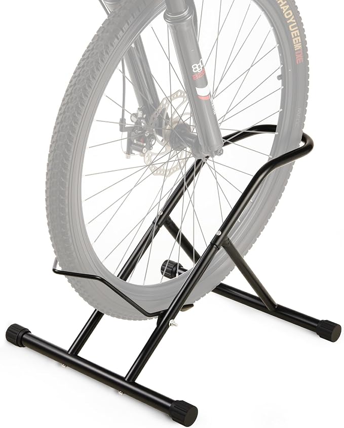 Upgraded 4" Wide Tire Floor Bike Stand Rack, Heavy Duty Garage Indoor Bike by Fitense