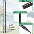 Rebar Stakes 16 Inch 20 Pack Heavy Duty Ground Anchors - Image 2
