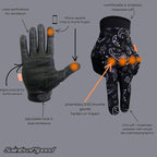 Saints of Speed Motorcycle Gloves – Knuckle Protection, Leather Palms, - Image 2