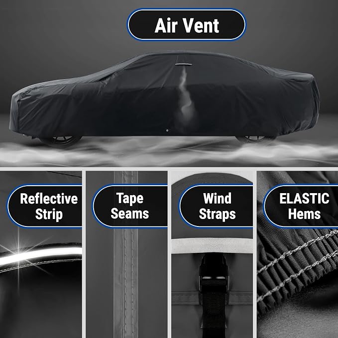 iCarCover Custom Car Cover for Chevy Chevelle Wagon Waterproof All Weather Rain - Image 5