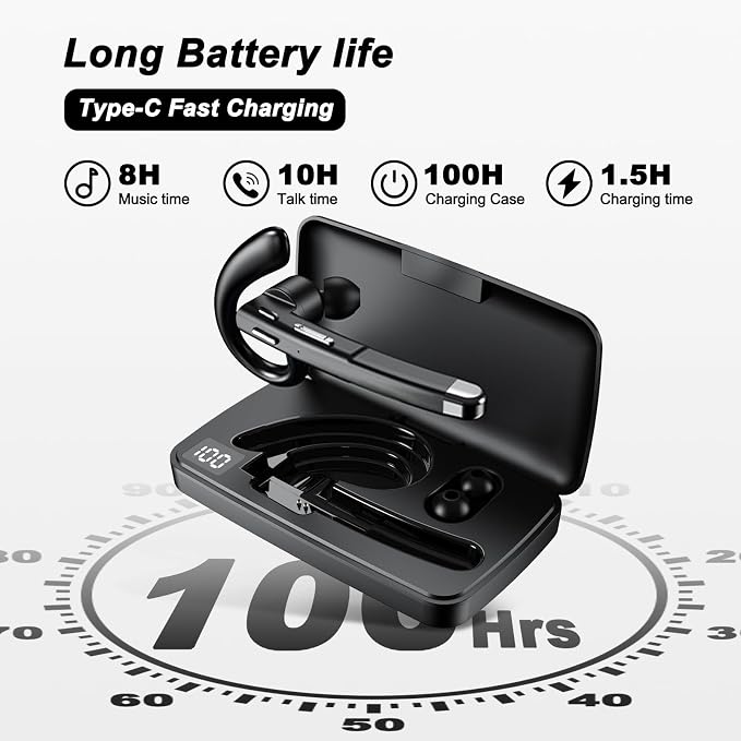Bluetooth Headset, Wireless Earpiece - Image 2