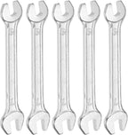 HARFINGTON 5pcs Double Open End Wrench 6mm x 7mm Metric 15 Degree Offset Angle by HARFINGTON