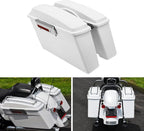 XFMT White Hard Saddlebags Saddle Bags Trunk W/Chrome Conversion Brackets - Image 5
