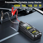Car Battery Jump Starter with 4000A Peak Smart Clip LCD Display and 3 Modes - Image 2