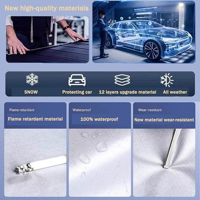 Autsop SUV Car Cover Waterproof All Weather, 12-Layer Car Covers - Image 3