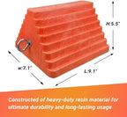 2 Packs Wheel Chocks Heavy Duty Orange - Image 2
