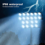 800W Outdoor LED Stadium Lights, Heavy Duty Round Floodlight Super Bright - Image 2