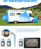 RV Backup Camera System AI WiFi GPS 7 inch Touch Screen Monitor Vehicle - Image 7