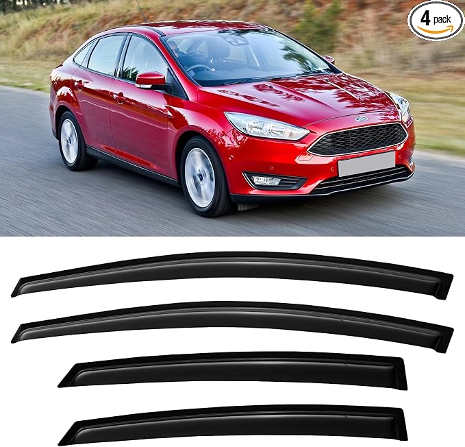 Window Visors Rain Guards Shield by YQAUTEC