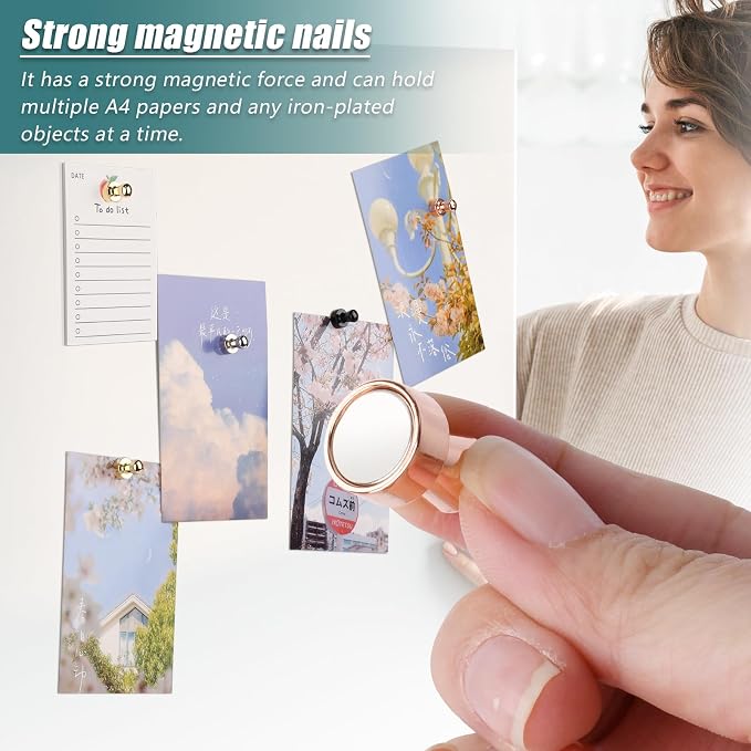 22 Pack Fridge Magnets, Rose Gold Strong Magnets - Image 4