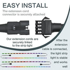 4 Pcs 4 Pin RGB Extension Cable RGB Wire - Image 4