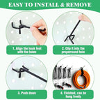 50Pcs 2"/5CM Pegboard Hooks Assortment Set, Metal Peg Board Hooks - Image 6