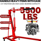 5500 Lbs Folding Engine Hoist Cherry Picker, 2.5 Ton Engine Hoist - Image 3