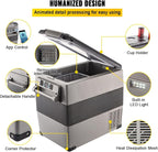 VEVOR CF55 12 Volt 58 Qt Refrigerator, Dual Zone Portable Compressor 12/24V DC - Image 5