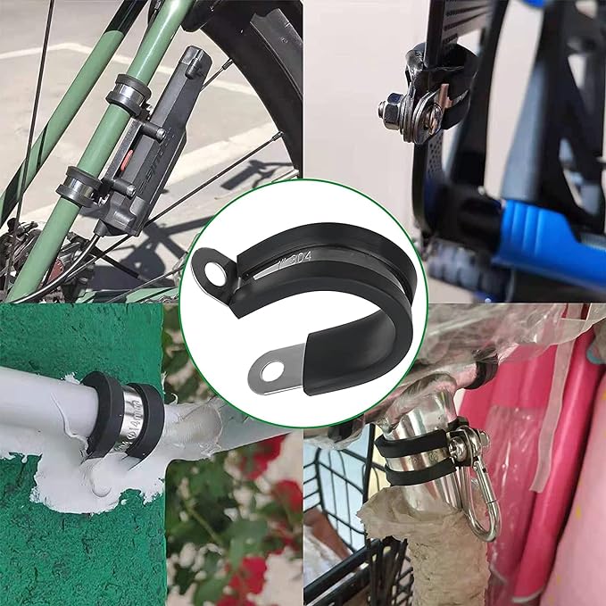 10pcs 1-3/4 Inch Stainless Steel & Rubber Coated Cushioned Insulated Cable - Image 6