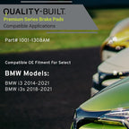 Premium Semi-Metallic Front Brake Pads Compatible - Image 3