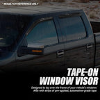 Auto Dynasty 4Pcs Carbon Fiber Pattern Window Visors Compatible - Image 3