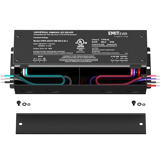 EMITEVER 96W Dimmable LED Driver, 24V Dimmable Power Supply, AC to DC - Image 2
