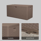 Premium Pro Edition 73 Gallon Lockable Resin Deck Box, Waterproof & - Image 7