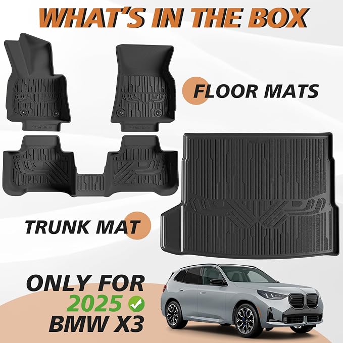 TripleAliners Floor Mats & Trunk Mat All Weather Liners Compatible - Image 8
