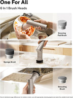 HOTO Cordless Electric Spin Scrubber, IPX7 Full Body Waterproof Dish Scrubber - Image 3