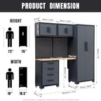 7-Pcs Garage Storage Cabinet System - Image 3