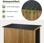 Outdoor Storage Cabinet Wood & Metal - Image 3
