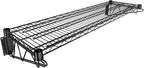 14" x 48" Black Epoxy Wire Wall Mount Shelf by Krollen+Industrial