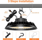 3Pack LED High Bay Lights, Super Bright 200W UFO High Bay LED Shop Lights - Image 6