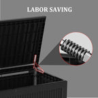 150 Gallon Lockable Resin Deck Box, Waterproof & UV-Resistant Outdoor Storage - Image 7