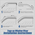 Auto Dynasty 2Pcs Carbon Fiber Pattern Window Visors Compatible - Image 5