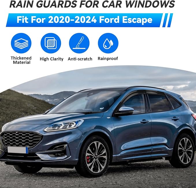 4pcs Window Visors Compatible - Image 2