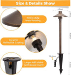 Gardencoin Solid Brass Low Voltage Pathway Lights, 12V AC/DC Heavy Duty LED - Image 3