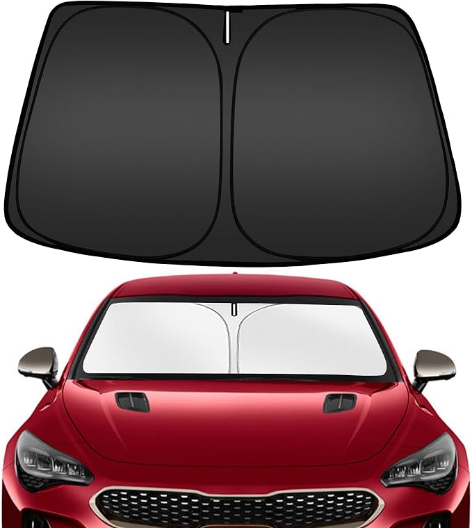 ARISMOTOR Windshield Sun Shade for Kia Stinger 2018-2023, Custom Fit Foldable by ARISMOTOR
