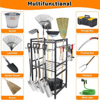 3 Tier Garden Tool Organizer, Yard Tool Tower Rack, Tool organizer up to 78 - Image 2