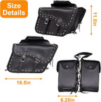 GARGOYLE BELLS Motorcycle Saddle Bags Synthetic Leather Motorcycle Luggage Bag - Image 3