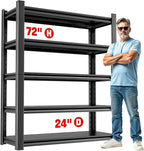 Heavy Duty Shelving – Metal 5 Shelf Storage Unit by OLLRRACT