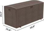 Premium Pro Edition 180 Gallon Lockable Resin Deck Box, Waterproof & - Image 2
