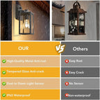 PARTPHONER Dusk to Dawn Outdoor Light Fixtures, Waterproof Exterior Wall Sconce - Image 5