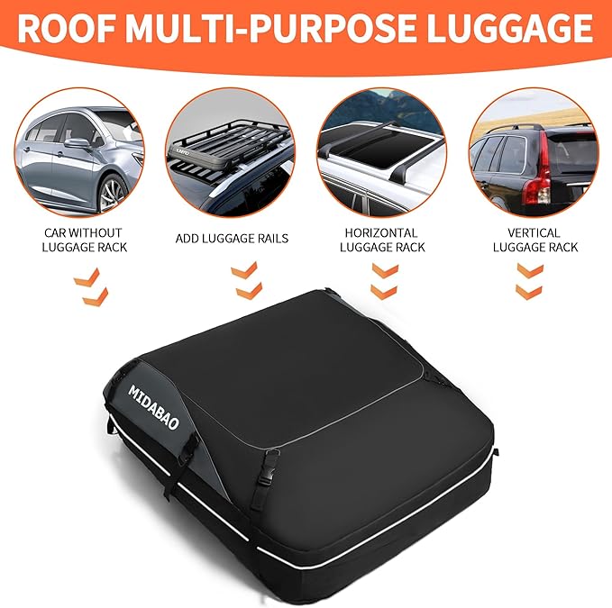 MIDABAO 20 Cubic Waterproof Duty Car Roof Top Carrier-Car Cargo Roof Bag Car - Image 3