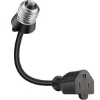 Feekoon 1 Pack 3 Outlet Light Socket Adapter, Convert E26/E27 Bulb Socket to 3 by FEEKOON