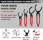 6Pcs Oil Filter Pliers Set, Universal Oil Filter Wrench - Image 3