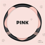Car Steering Wheel Covers for Women Girl Padded Carbon Fiber PU Leather Cute - Image 3