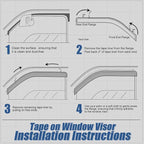 Auto Dynasty 2Pcs Carbon Fiber Pattern Window Visors Compatible - Image 5