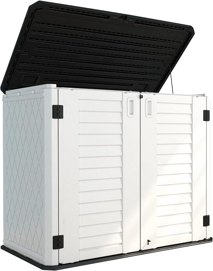 HOMSPARK Storage Shed Weather Resistance, Horizontal Storage Shed by HOMSPARK